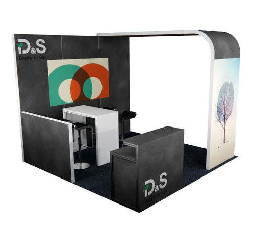 MF62 10×10 ft Island Booth Kit – Design 2