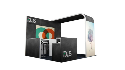 MF62 10×10 ft Island Booth Kit – Design 2