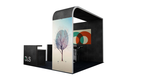 MF62 10×10 ft Island Booth Kit – Design 2