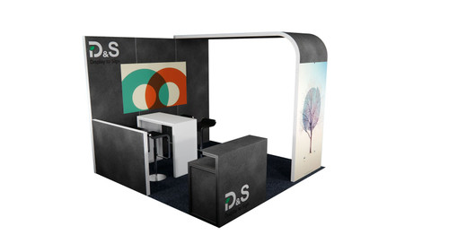 MF62 10×10 ft Island Booth Kit – Design 2