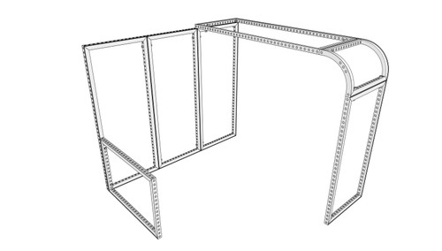 MF62 10×10 ft Island Booth Kit – Design 2
