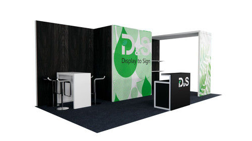 MF62 10×20 ft Island Booth Kit – Design 1