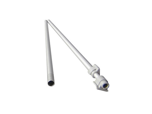 Close-up view of the durable aluminum support pole and mechanism components for a premium roll up banner stand.