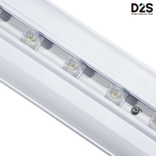 Built-in LED lighting bars inside SEG light box frame provide bright and even illumination for backlit fabric graphics