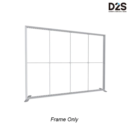 10ft x 8ft PVC SEG light box frame only with modular PVC profile structure for large format backlit trade show displays and conference backdrops