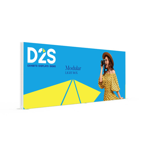 20ft x 8ft PVC SEG light box frame only with modular structure for panoramic backlit displays, exhibition walls, and large trade show applications