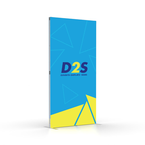 4ft x 8ft Folding SEG Display Frame with tension fabric graphic for trade show booth backdrop