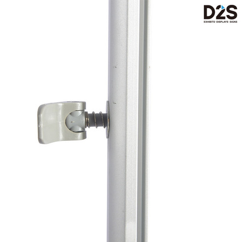 SEG Display Frame locking connector detail for modular tension fabric display system