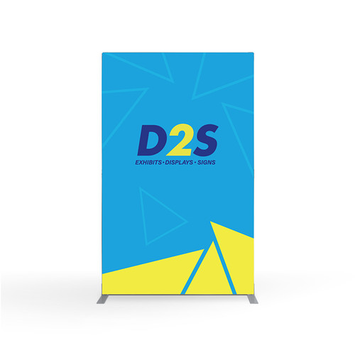 5ft x 8ft Folding SEG Display Frame with tension fabric graphic for trade show backdrop