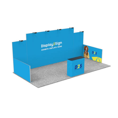 20ft x 10ft Folding SEG U-Shaped Booth Display Kit