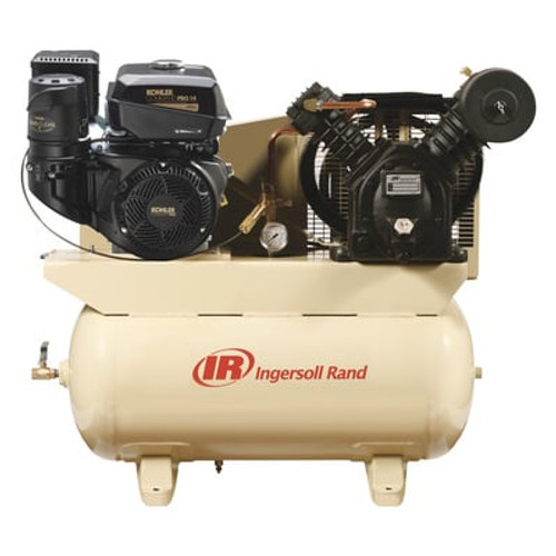 Ingersoll Rand Type 30 Gas 2 Stage 30 Gal 14 HP Horizontal Compressor