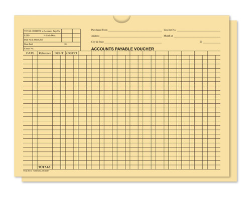 Accounts Payable Voucher Envelopes - 500 Per Box - Form #DSA-540=Buff