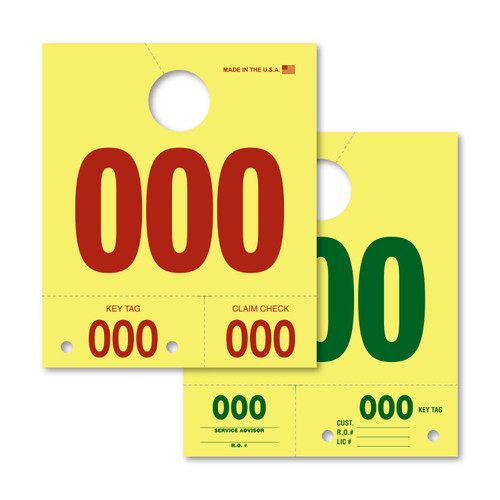 Colored Dispatch Numbers (set of 1,000) YELLOW