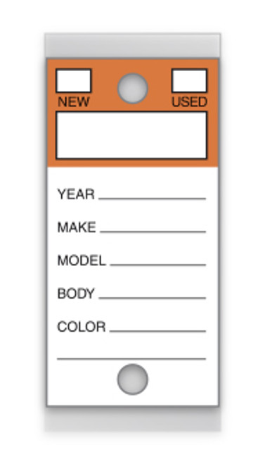 Versa-Tag Color-Top Key Tags (VT-202) - QTY. 250  Orange