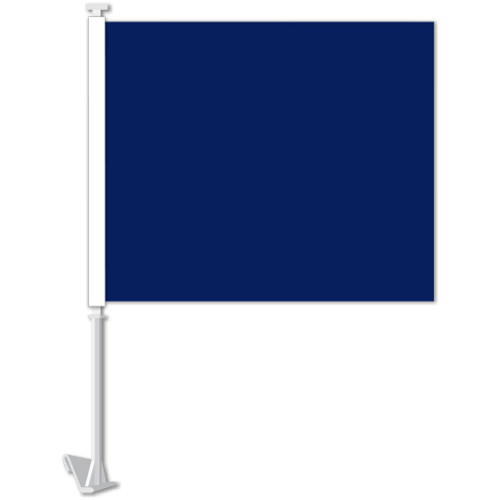 Window Clip-On Flags With Car Lot Slogans - Blue Solid