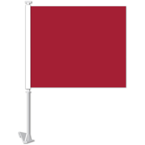 Window Clip-On Flags With Car Lot Slogans - Red Solid