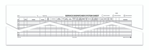 Service Dispatcher System Sheet - Form# SDSS