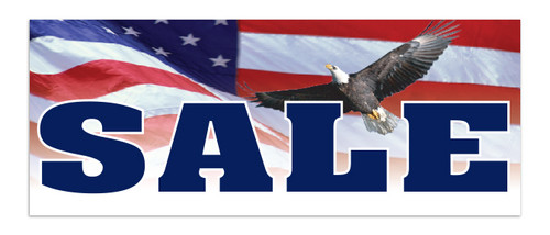 Windshield Promotional Banners - Patriotic SALE (QTY. 1)
