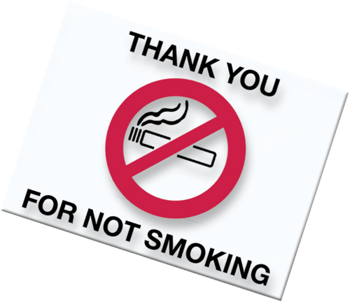 No Smoking Static Cling