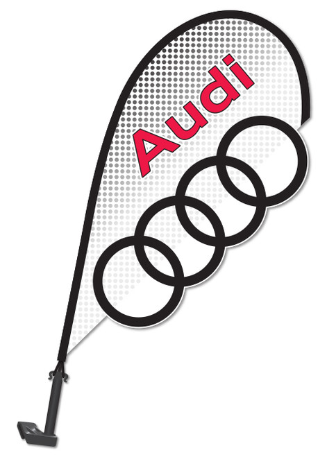 3D Vehicle Clip-On Paddle Flags - MANUFACTURER (QTY. 1) - AUDI