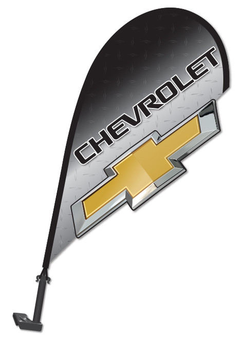 3D Vehicle Clip-On Paddle Flags - MANUFACTURER (QTY. 1) - CHEVROLET