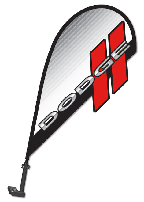 3D Vehicle Clip-On Paddle Flags - MANUFACTURER (QTY. 1) - DODGE