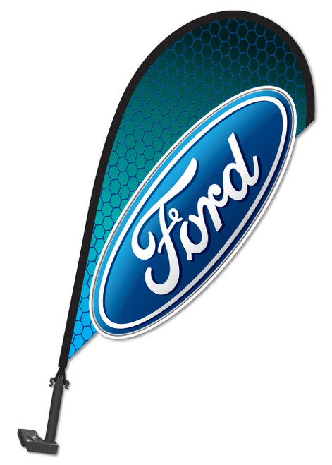 3D Vehicle Clip-On Paddle Flags - MANUFACTURER (QTY. 1) - FORD