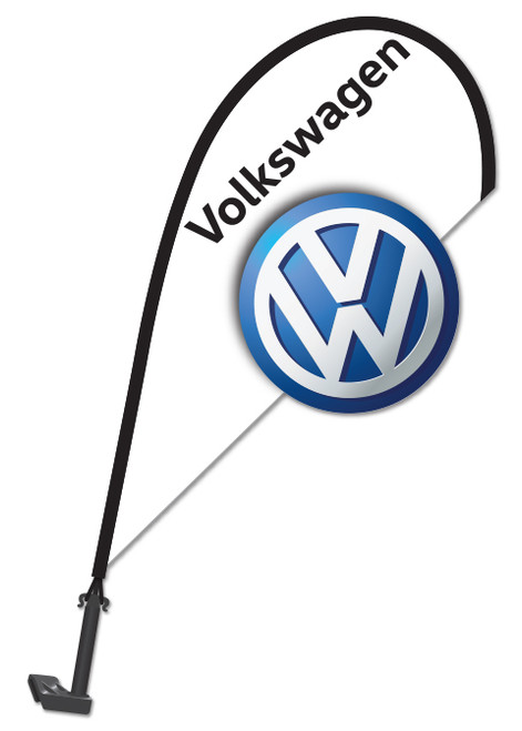3D Vehicle Clip-On Paddle Flags - MANUFACTURER (QTY. 1) - VOLKSWAGEN