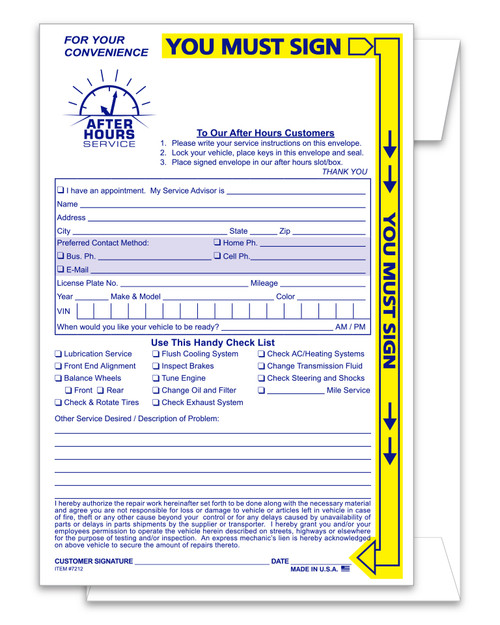 Night Drop Envelopes with Yellow Highlight - 100 per pack