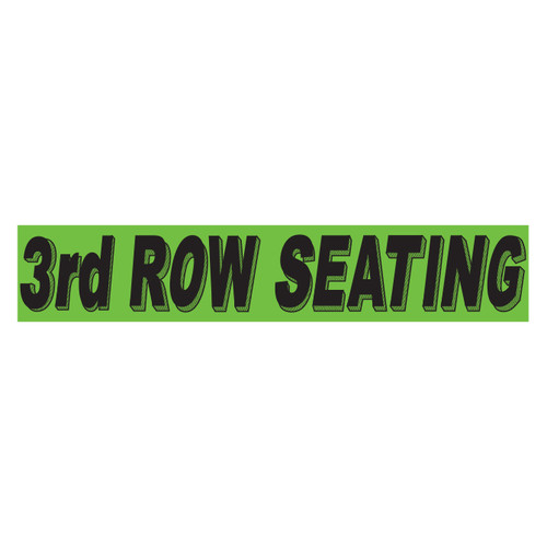 Slogan Window Stickers - Black on Green (QTY: 12) - 3rd ROW SEATING