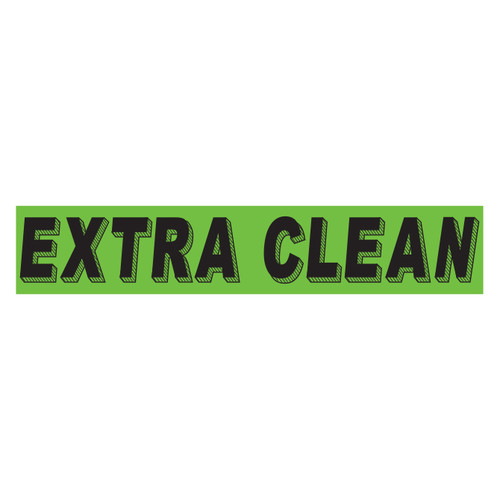 Slogan Window Stickers - Black on Green - EXTRA CLEAN