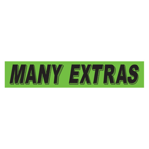 Slogan Window Stickers - Black on Green - MANY EXTRAS