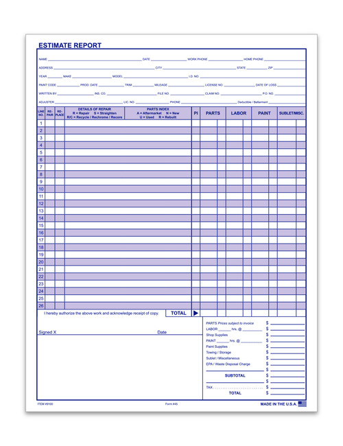 Repair Estimate