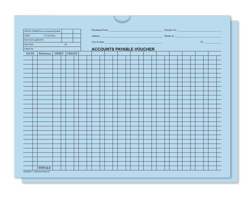 Accounts Payable Voucher Envelopes - 100 Per Pack - Form #DSA-540=Blue