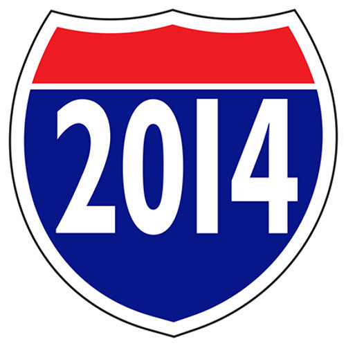 Interstate Shield Sign - Year Numbers (1 dozen) - 2014