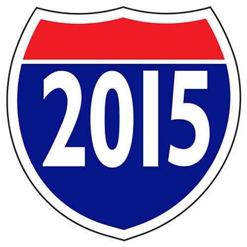 Interstate Shield Sign - Year Numbers (1 dozen) - 2015