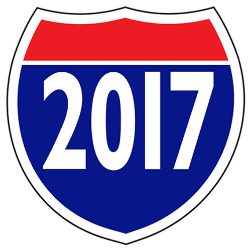 Interstate Shield Sign - Year Numbers (1 dozen) - 2017
