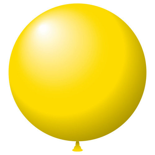 17" Latex Balloons - 72 "One Color" Per Bag - Yellow