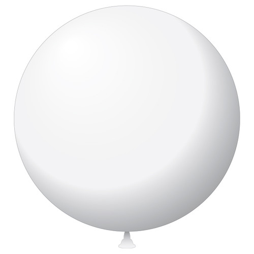 17" Latex Balloons - 72 "One Color" Per Bag - White