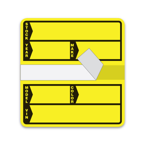 Versa-Tag Poly Stock Sticker -(Sale) YELLOW