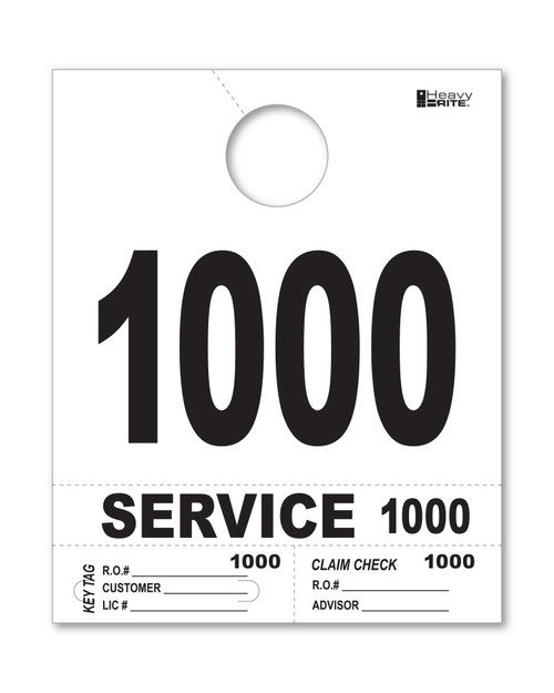 HeavyBrite 4-part Service Dispatch #'s (WHITE) QTY. 1,000