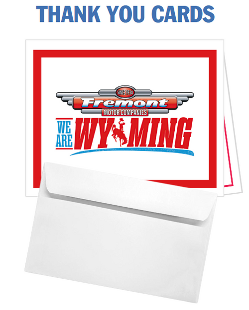 Custom Thank You Cards & Envelopes (pack of 100)