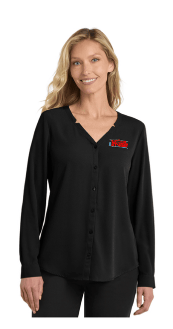 Port Authority® Women's Long Sleeve Button-Front Blouse