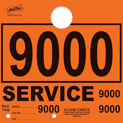 Versa-Tag Colored Dispatch Numbers PLUS (sets of 1,000) Orange