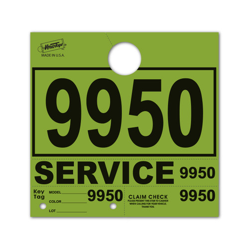 Versa-Tag Colored Dispatch Numbers PLUS (sets of 1,000) Lime Green