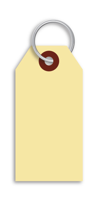 Manila Key Tags w/Rings Inserted (QTY: 1,000)