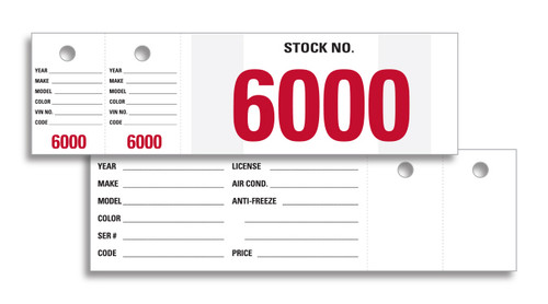Vehicle Stock Numbers (VT-230) series 6000-6999