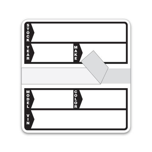 Versa-Tag Poly Stock Sticker - WHITE