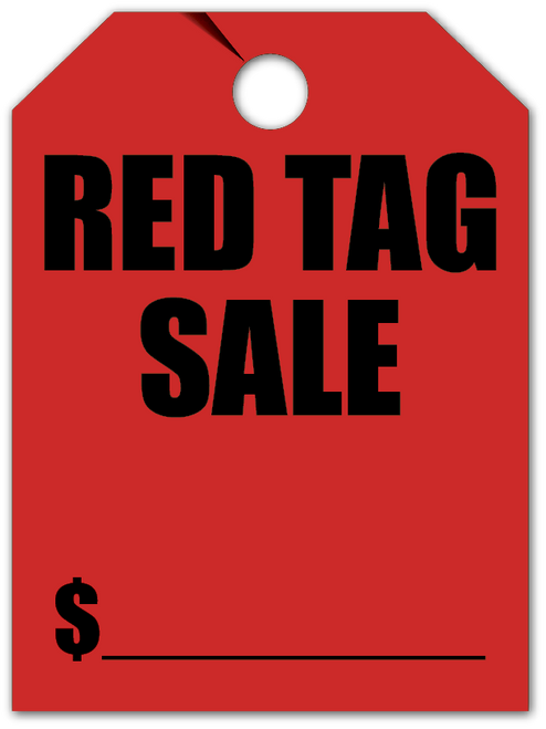 Red Tag SALE Mirror Hang Tags (Jumbo) QTY. 50