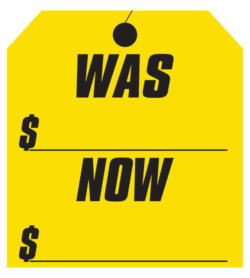 WAS-NOW  Window Removable Vinyl Stickers (Qty. 12) Yellow